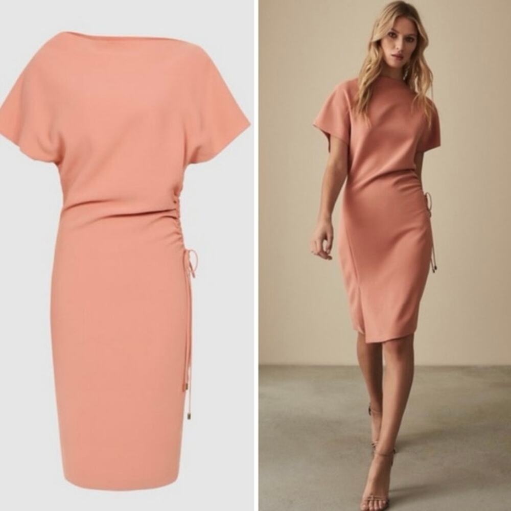 Reiss Marcia Ruched-Seam Dress